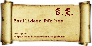 Bazilidesz Rózsa névjegykártya